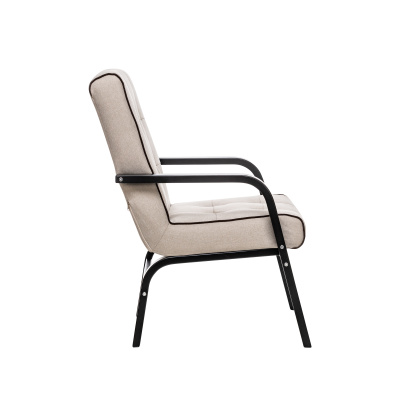 Кресло для отдыха Leset Модена (Венге/Ткань рогожка Бежевый Malmo05/Кант Коричневый Malmo 28)