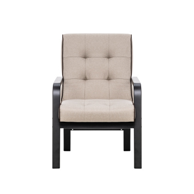 Кресло для отдыха Leset Модена (Венге/Ткань рогожка Бежевый Malmo05/Кант Коричневый Malmo 28)